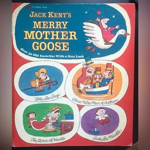 Jack Kent’s Merry Mother Goose vintage hardcover color illustrations book